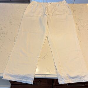 Men's white linen pants